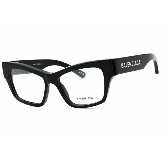 Balenciaga EYEGLASSES BB0378O-001-54 New with case Balenciaga BB0378O Eyeglasses 001 Shiny Solid Black - eye-oo.com main image 3